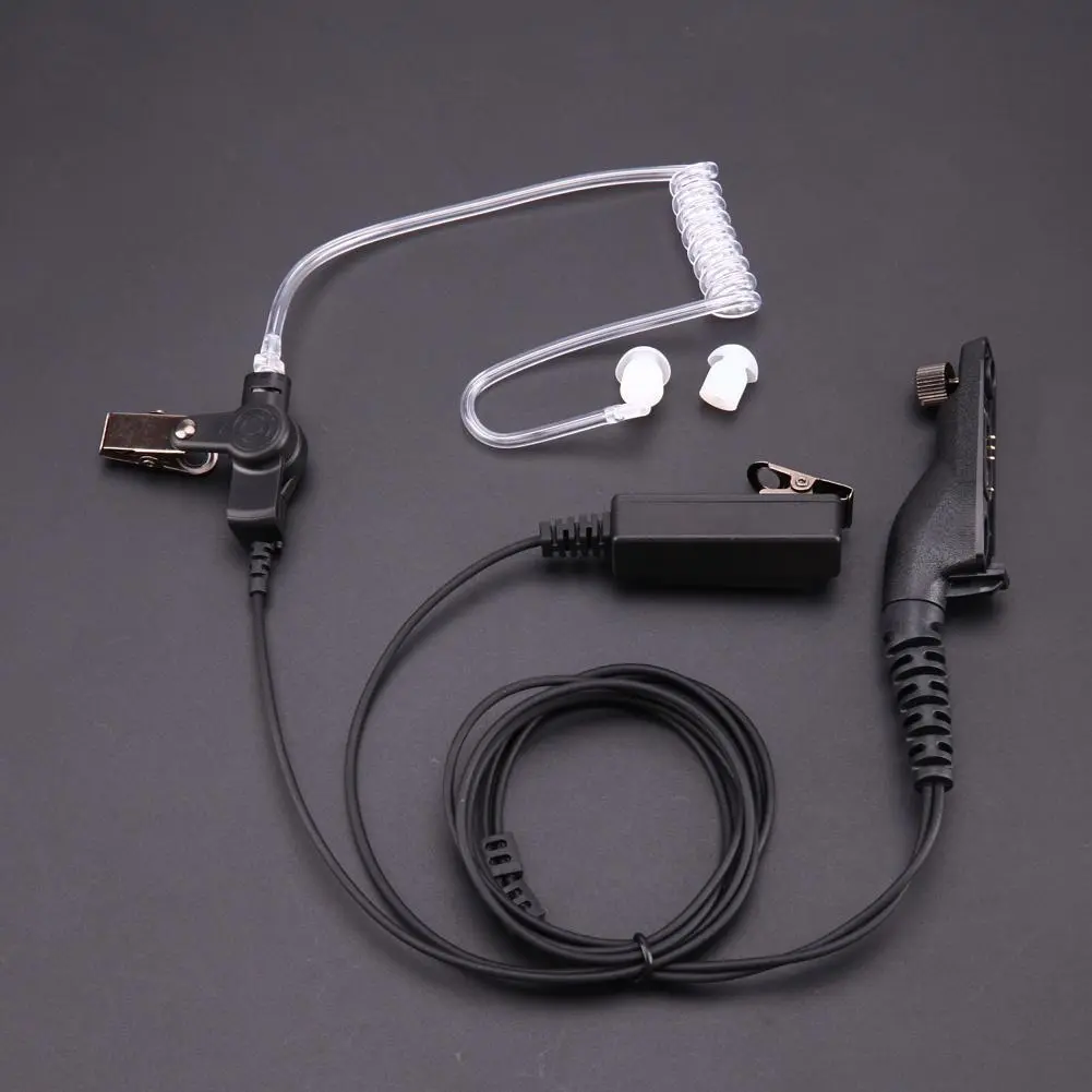 Acoustic Radiation Protection Anti-Radiation Headphones Air Tube Handsfree Earphone with Microphone Volume Control Ear Hook