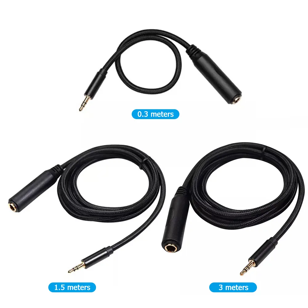 TRS 3.5mm 1/8 Male to 6.35mm 1/4 Female Adapter Cable Adapters Splitter Audio Cables for Headphones Phone PC