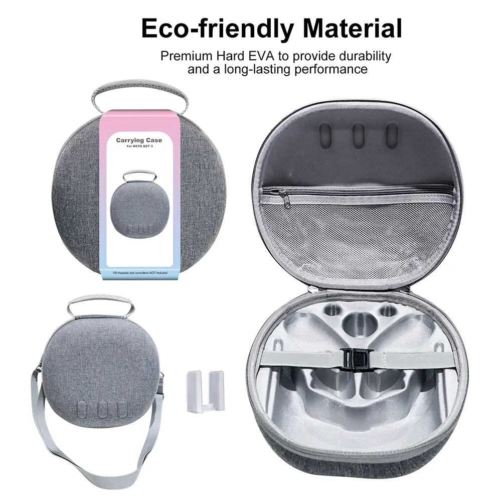 Organizer Bag Portable Hard Carry Bag Shockproof Anti-Scratch With Shoulder Strap for Meta Quest3 VR Glasses Accessories