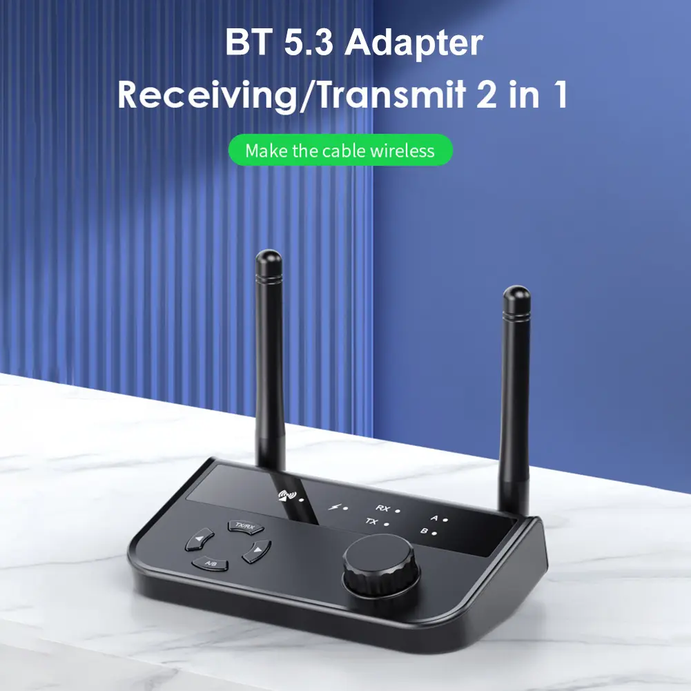 Bluetooth-compatible5.3 Audio Transmitter Receiver 3.5mm AUX RCA USB Multifunctional Adapter Transmission Distance 10m for PC TV