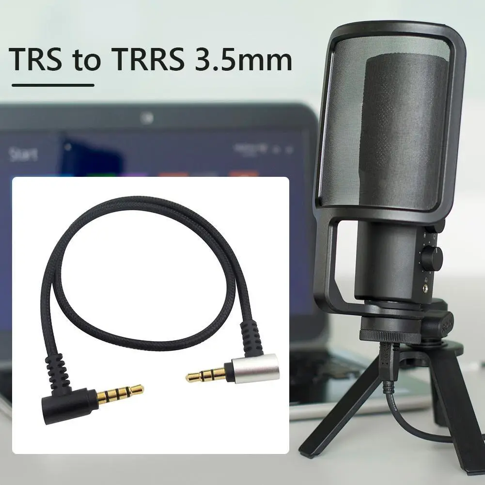 Smartphone Tablet TRS to TRRS Microphone Cable Adapter Tool for RODE Microphone Connectors Replacement Accessory