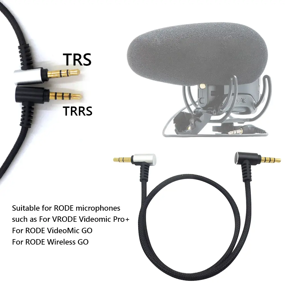 Smartphone Tablet TRS to TRRS Microphone Cable Adapter Tool for RODE Microphone Connectors Replacement Accessory