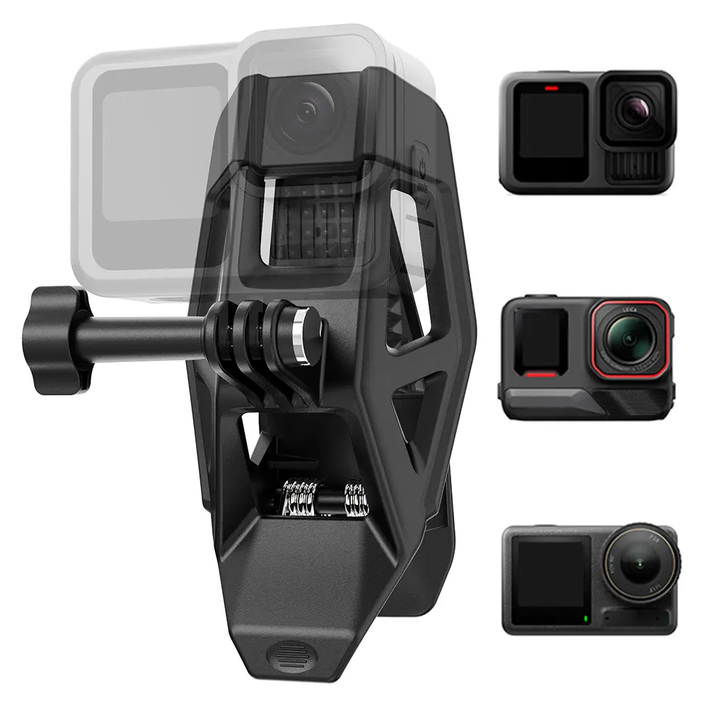 Helmet Clamp Mount Sport Camera Clip for GoPro 13 12 11 10 9 8 for DJI Osmo Action 5 Pro 4 3 for Insta 360 X5 X4 Accessories