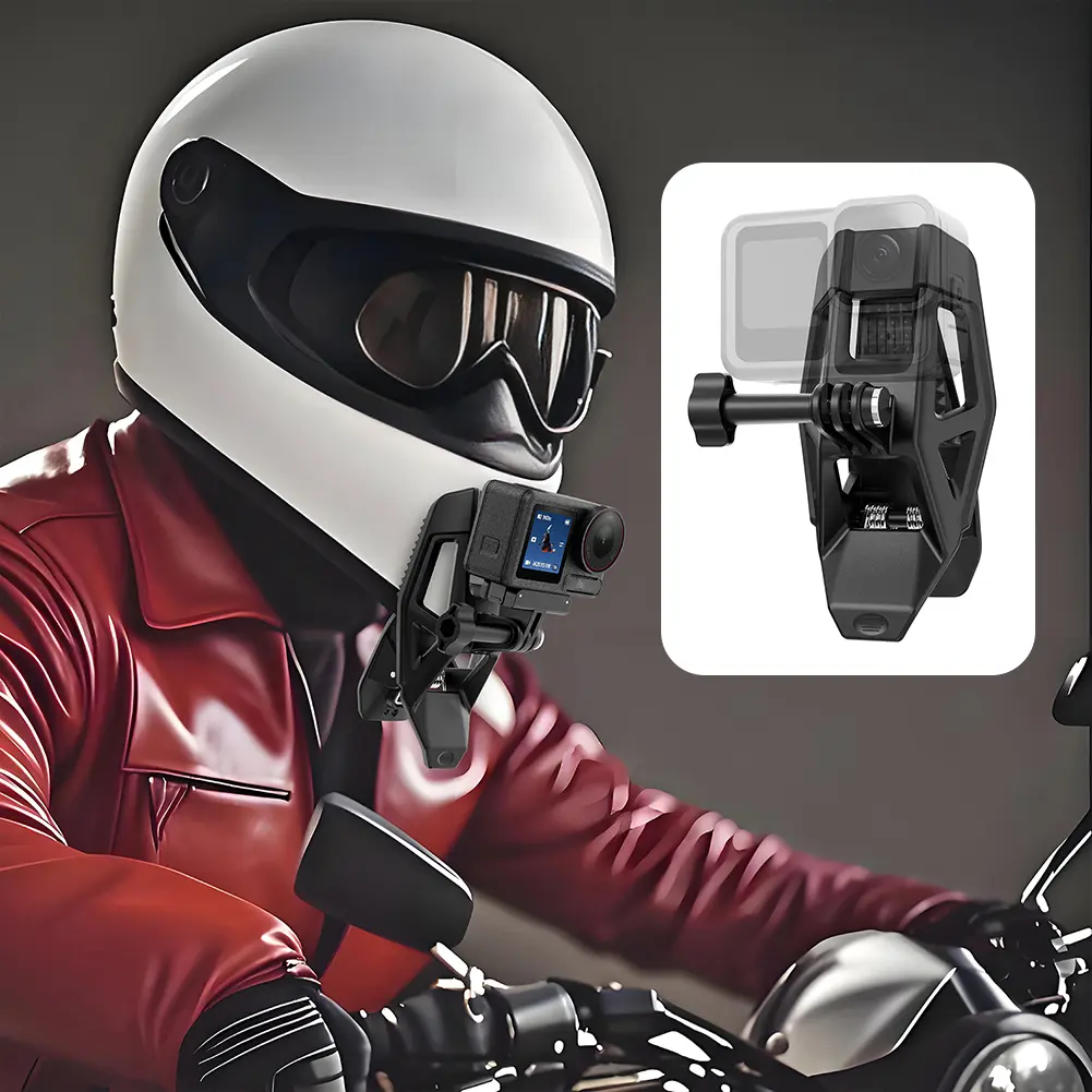 Helmet Clamp Mount Sport Camera Clip for GoPro 13 12 11 10 9 8 for DJI Osmo Action 5 Pro 4 3 for Insta 360 X5 X4 Accessories