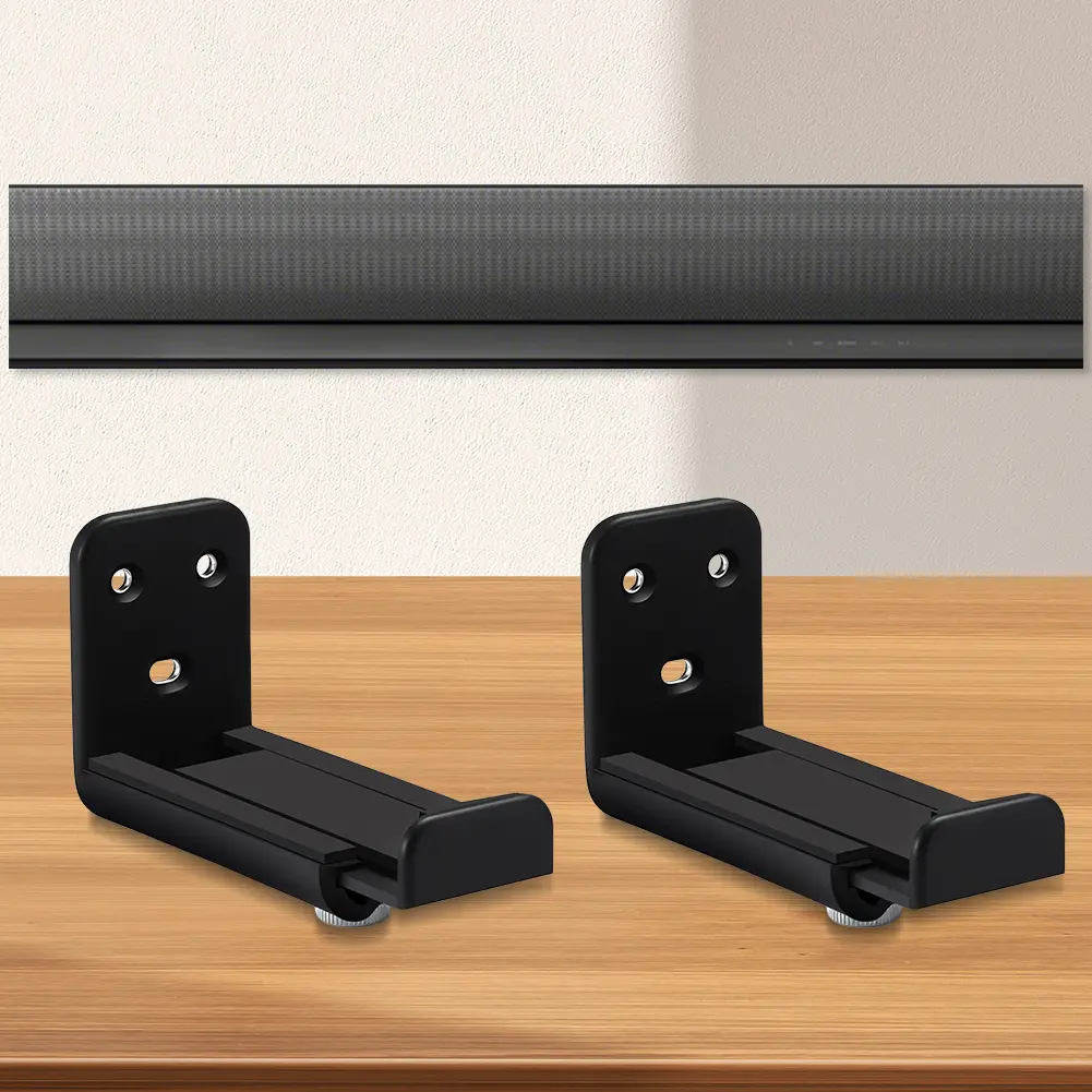 Soundbar Wall Mount Bracket Universal Sound Bar Mounting Bracket Anti-Drop Drywall Sound Bar Wall Bracket for Most Soundbars