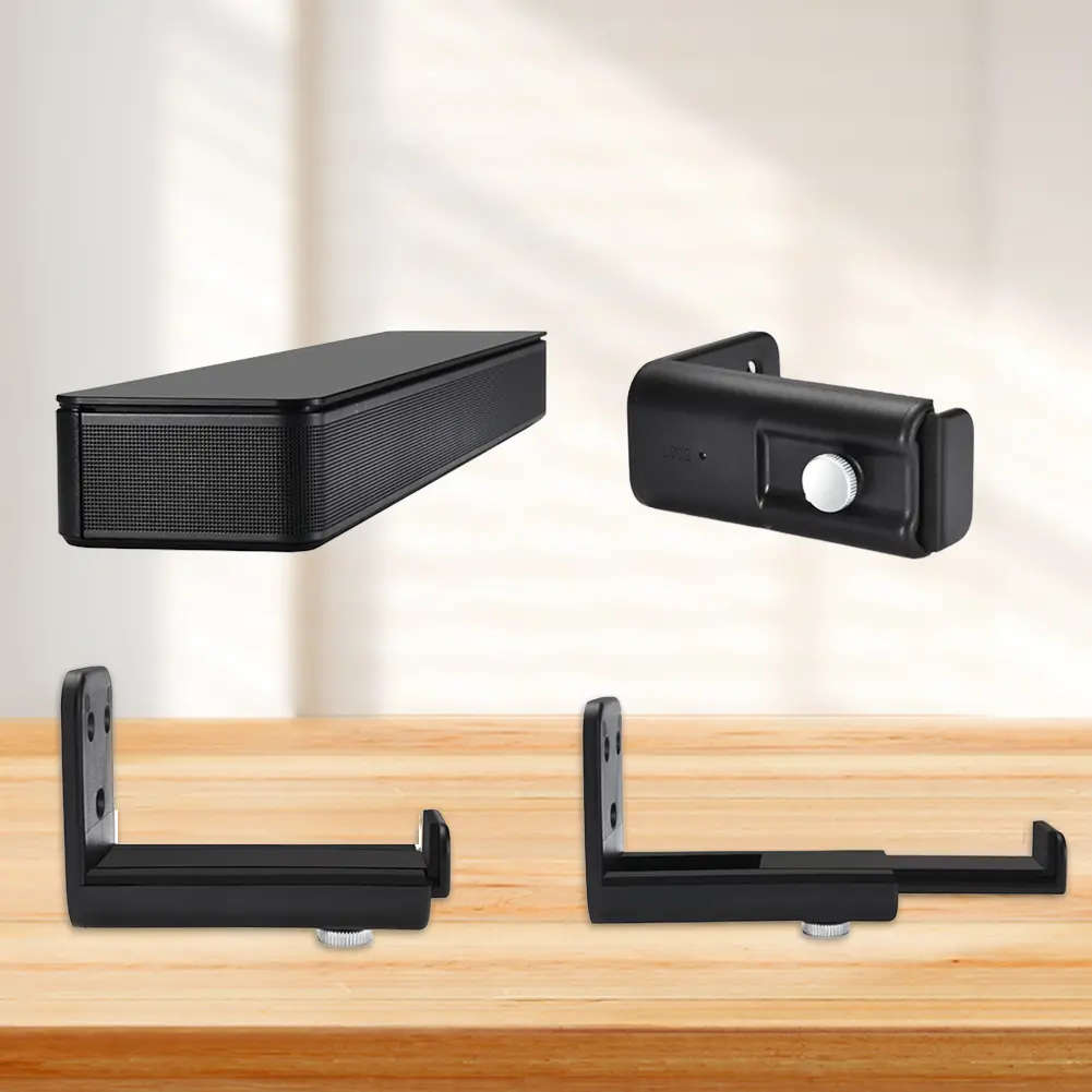 Soundbar Wall Mount Bracket Universal Sound Bar Mounting Bracket Anti-Drop Drywall Sound Bar Wall Bracket for Most Soundbars