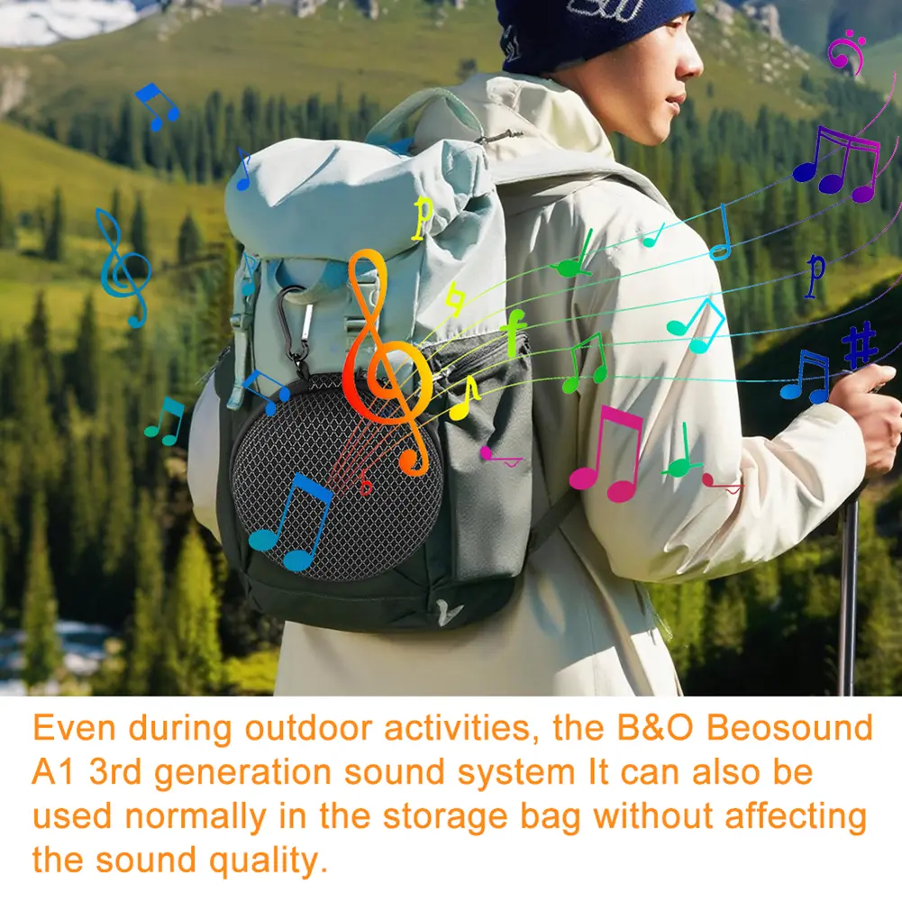 For Beosound 1/2nd Gen/3rd Gen Hard Music Player Box with Mesh Bag Outdoor Speaker Storage Case Shockproof Speaker Accessories