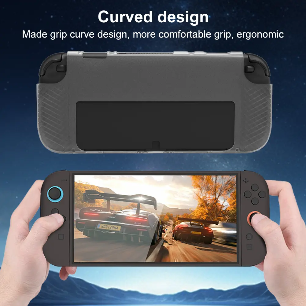 For NS2 Ergonomic Protection Cover Anti-Scratch Soft Handheld Console Shell Non-Slip Game Console Sleeve Game Accessories