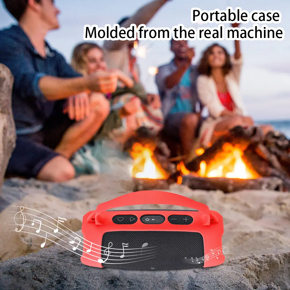 Silicone Cover Case Waterproof Travel Carrying Protective Gel Soft Skin Shockproof for JBL Charge 5 Wi-Fi Wireless Speaker