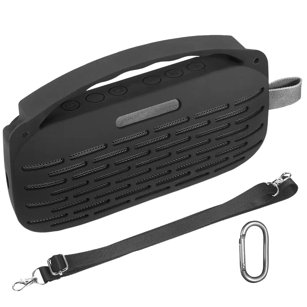 Silicone Cover Case with Handle & Shoulder Strap Travel Protective Carrying Pouch Carrying Case for Bose SoundLink Flex 2nd Gen