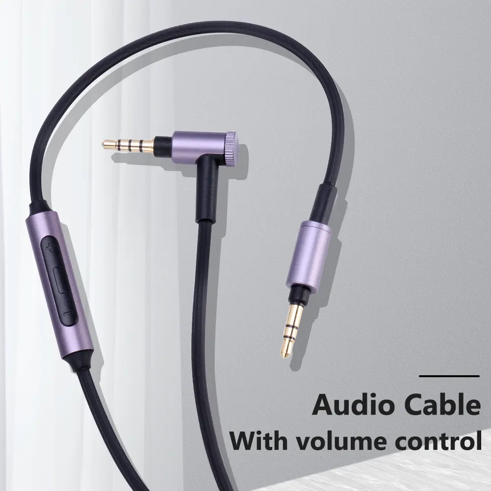 3.5mm AUX Headphone Audio Cable Replacement 1.5m Headphones Cord Volume Control Headset Cable Accessories for Sony WH-H900N H800