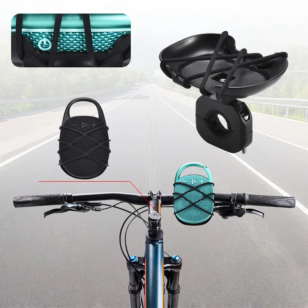 Bicycle Speaker Holder Adjustable Strap Bicycle Speaker Rack Bike Handlebar Mounting Bracket for JBL CLIP 5/4 Wireless Speaker