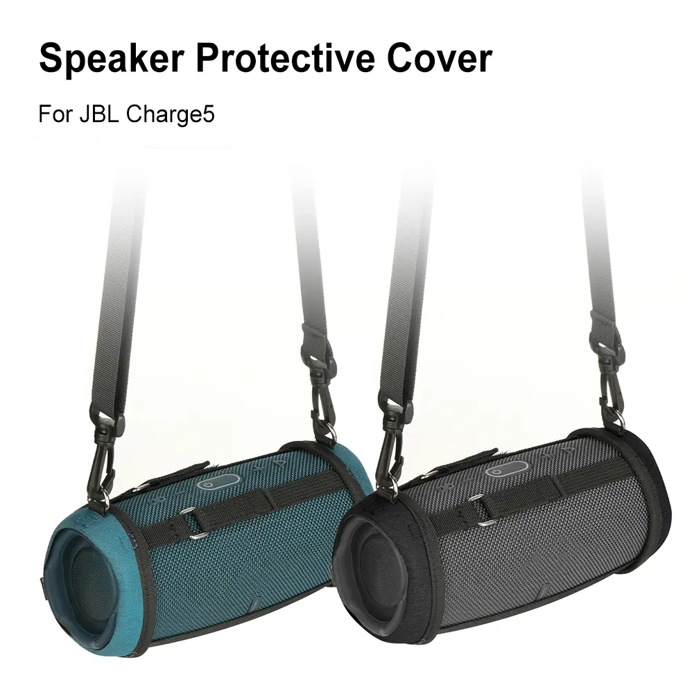 For JBL Charge 5 Bluetooth-Compatible Speaker Silicone Cover Case Protective Skin Holder Carrying Pouch Speaker Accessories