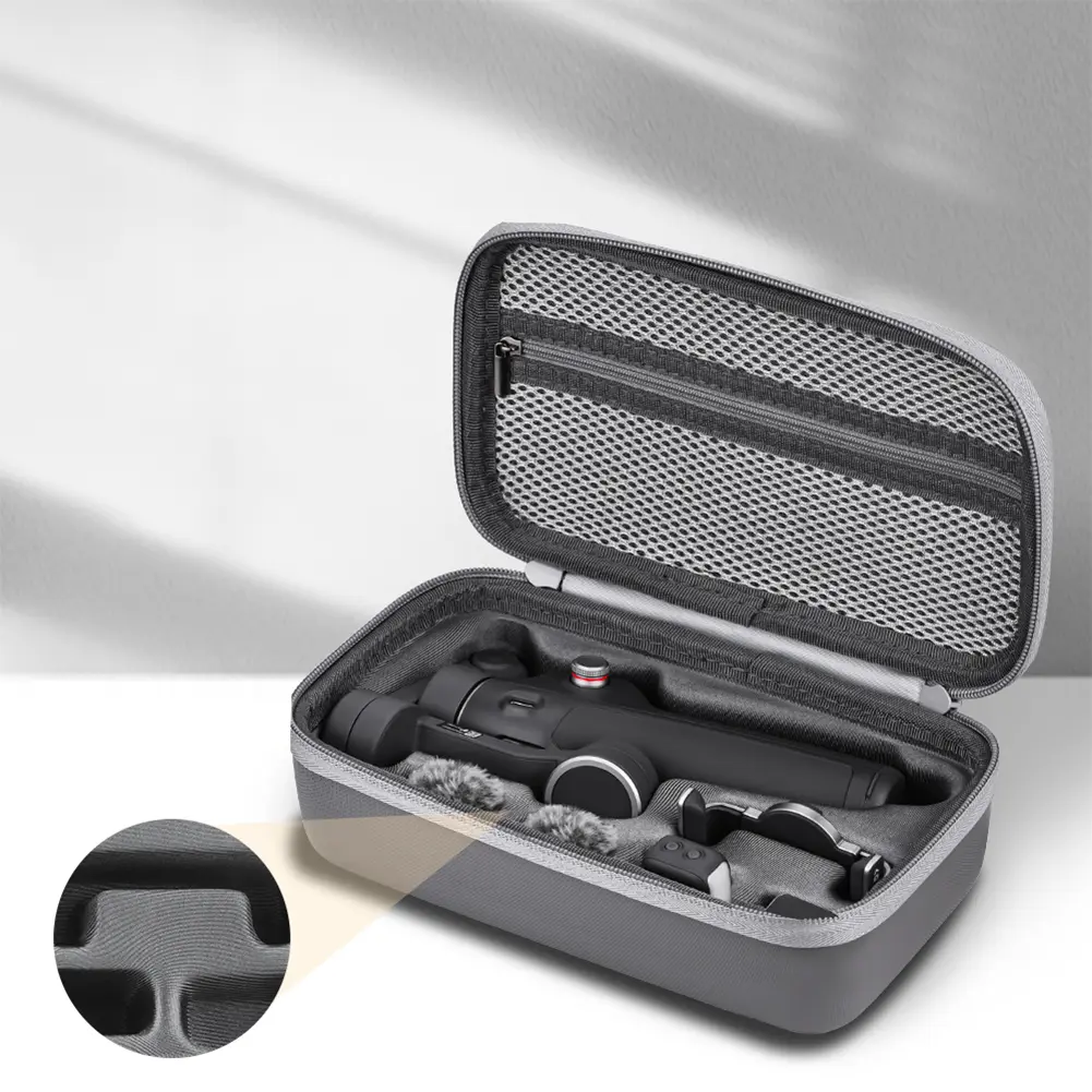 Carrying Case for DJI Osmo Mobile 7/7 Pro Portable Storage Bag Waterproof Travel Case with Mesh Pocket Handheld Gimbal Accessory