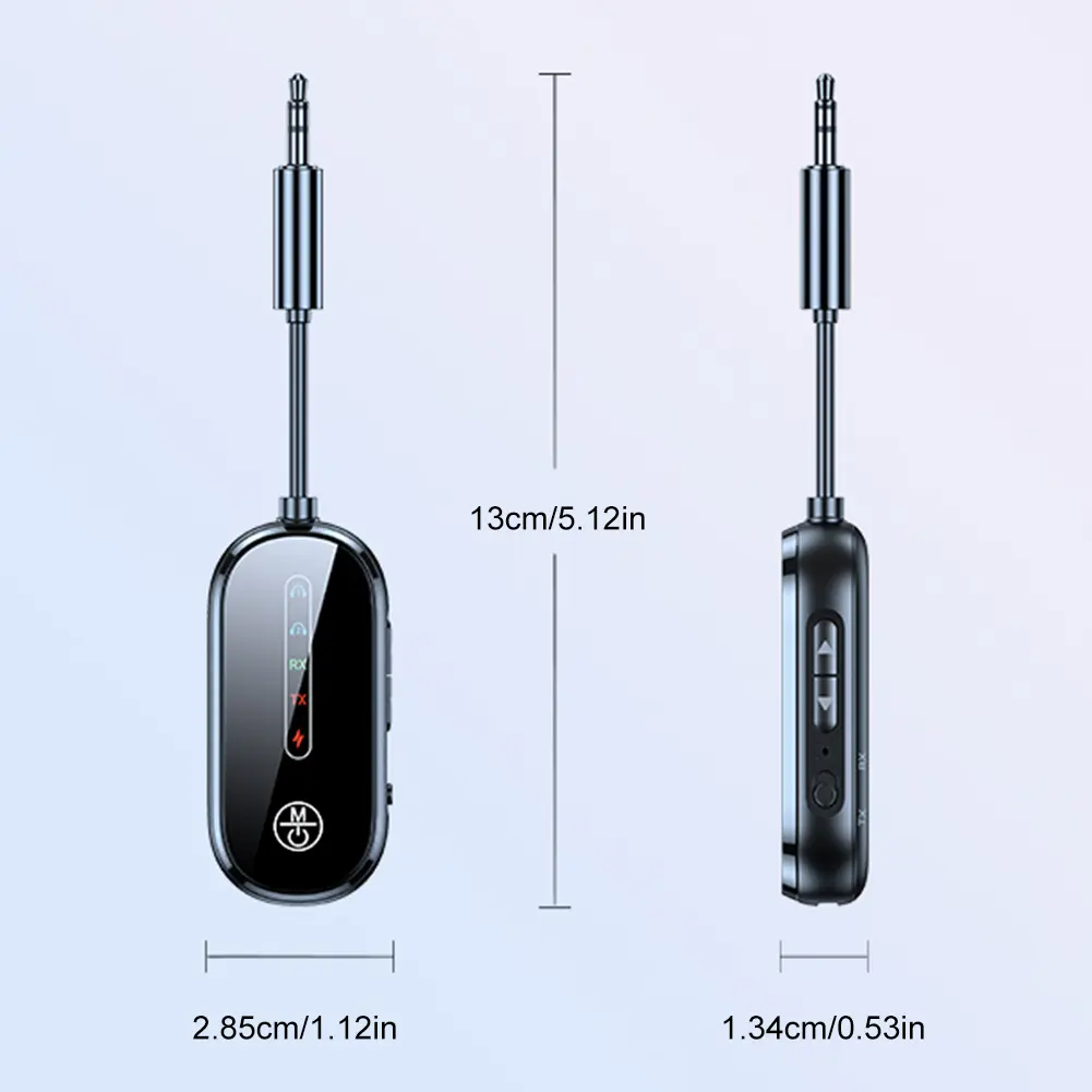 Airplane Bluetooth-Compatible 5.4 Adapter 3.5mm AUX Supports 2 AirPods Or Headphones Wireless Audio Transmitter Audio Adapter