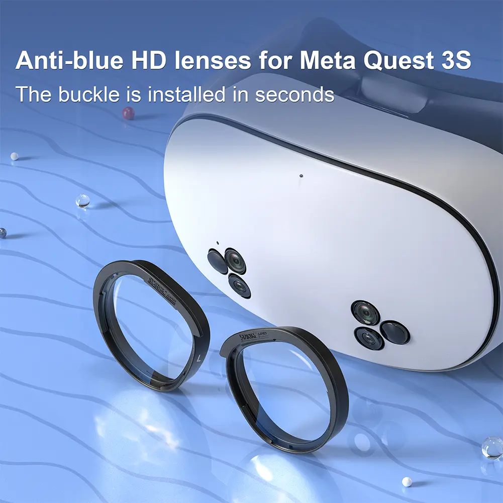 For Meta Quest 3S Anti-Blue Light Lenses Anti-fogging Anti-Scratch Ring Lenses Optical Lenses for Meta Quest 3S VR Glasses