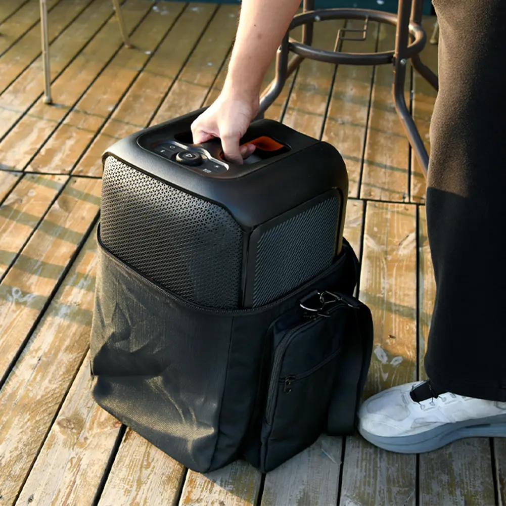 Storage Bag with Shoulder Strap & Extra Pockets Protective Case Speaker Tote Bag for JBL Partybox Encore Essential Speaker