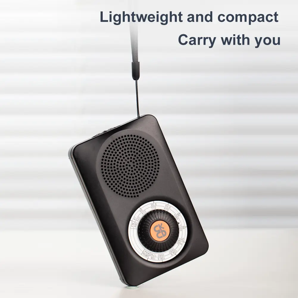AM FM Radio Telescopic Antenna Pocket Radio with Loud Speaker Headphone Jack Battery Operated Radio for Walking Camping