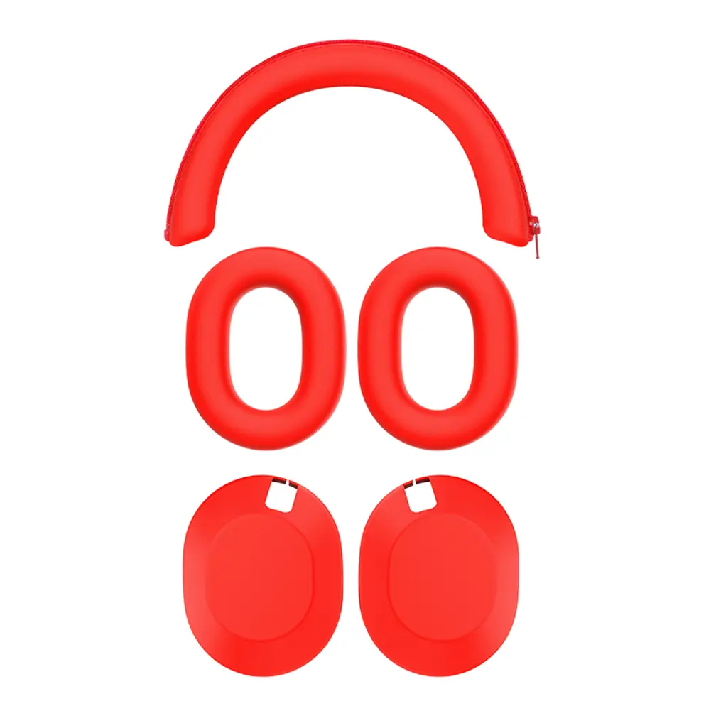 3Pcs Replacement Headphone Pads Anti-Fall Headphone Ear Cushion Solid Color Silicone Headset Protective Case for Sony WH-1000XM6