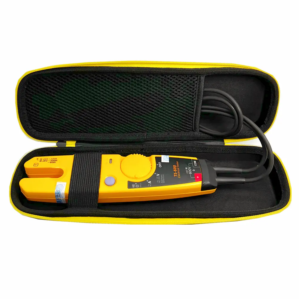 EVA Hard Case Waterproof Hard Travel Case with Mesh Pocket Hard Carrying Case for Fluke T5-1000/T5-600/-1000/-600 Multimeter