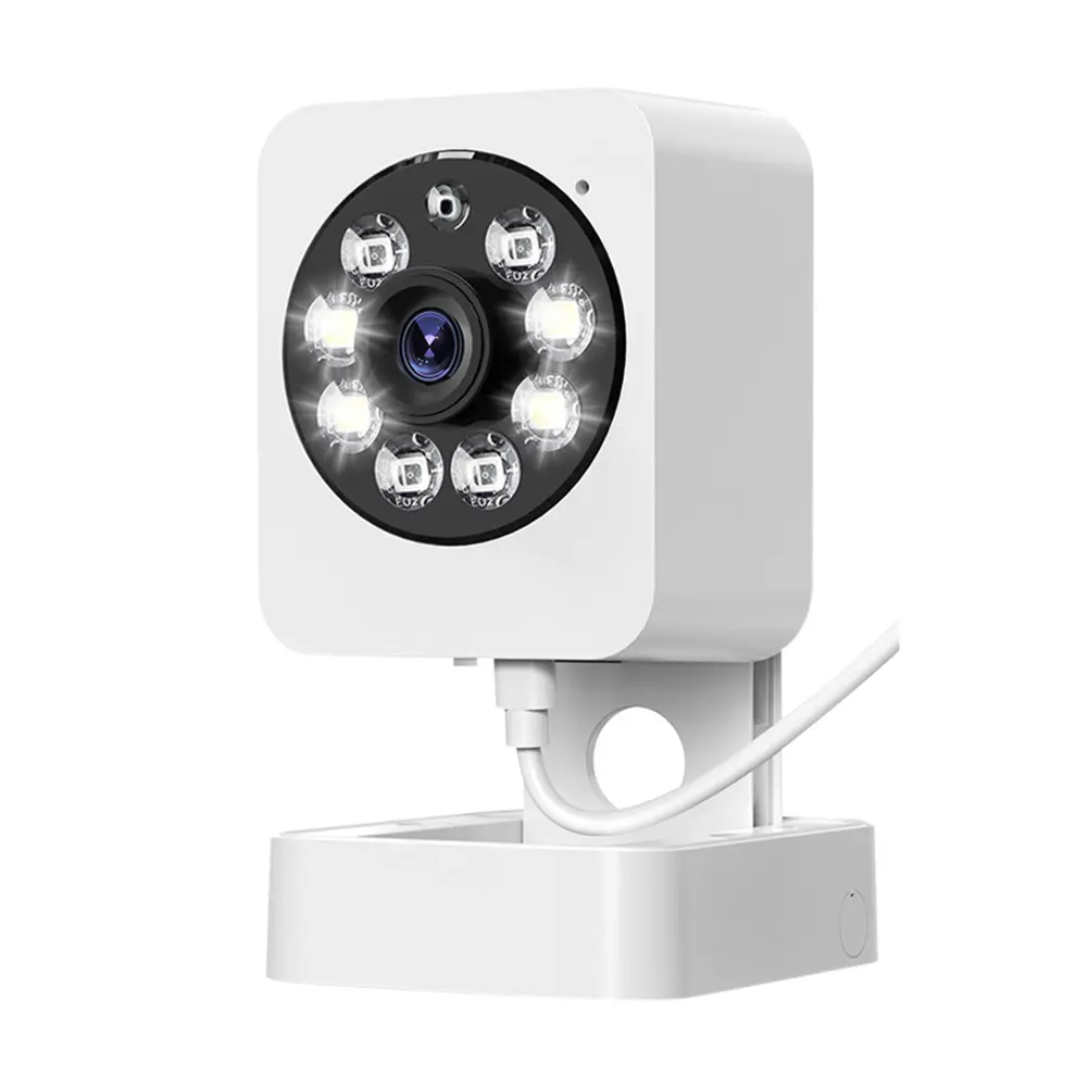 Tuya CCTV Surveillance Camera Color Night Vision 2.4G Wifi Monitoring Camera As Night Light Support 128GB TF Card Audio Intercom