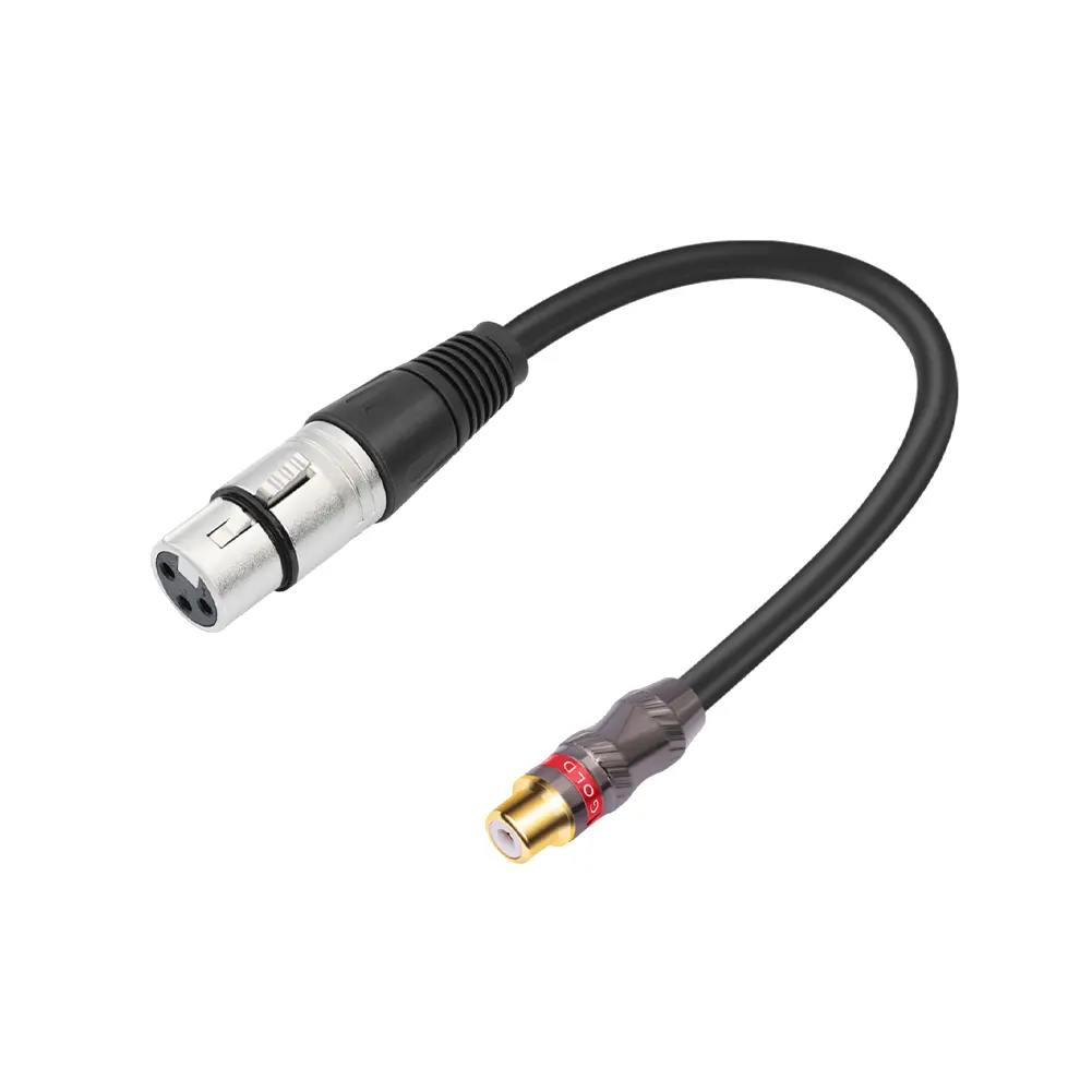 0.3m 3Pin XLR Female To RCA Female RCA Female To 3Pin-XLR Female Adapter Cord for Microphone Amplifier Mixer