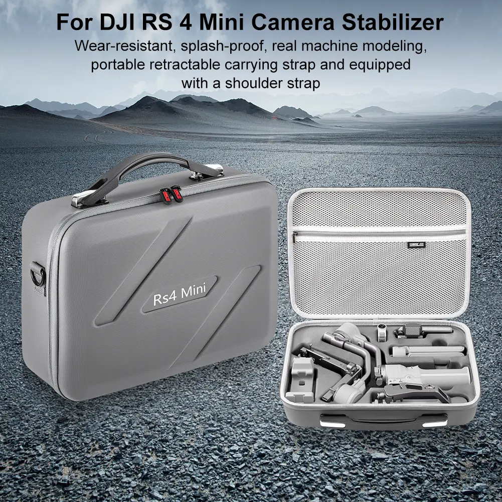 For DJI RS4 Mini Carrying Case PU Travel Shoulder Bag Shockproof Protective Case Anti-Scratch for DJI RS 4 Mini Accessories Case