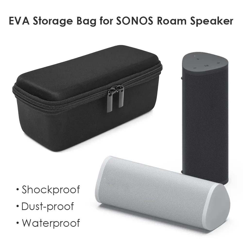 Hard Shell Travel Carry Case for Sonos Roam Portable Smart Speaker + Accessories