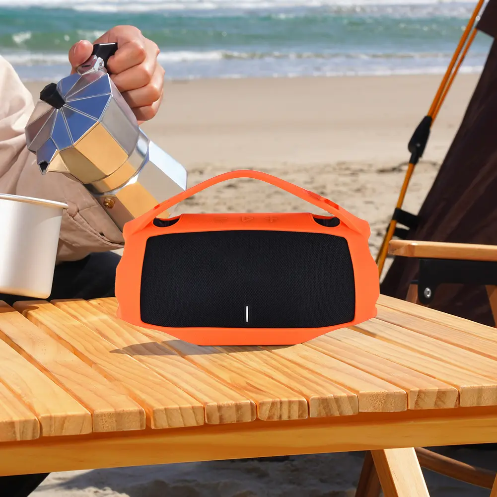Silicone Cover Case Shockproof Silicone Carrying Case with Handle Portable Travel Case for JBL Xtreme 4 Portable BT Speaker