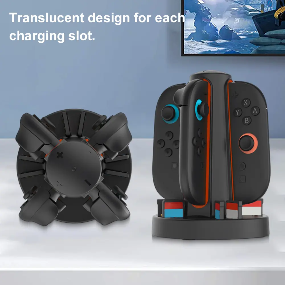 Charging Dock 4 in 1 Magnetic Controller Charger Stand Station Magnetic Charger Station for Nintendo Switch2 Accessories