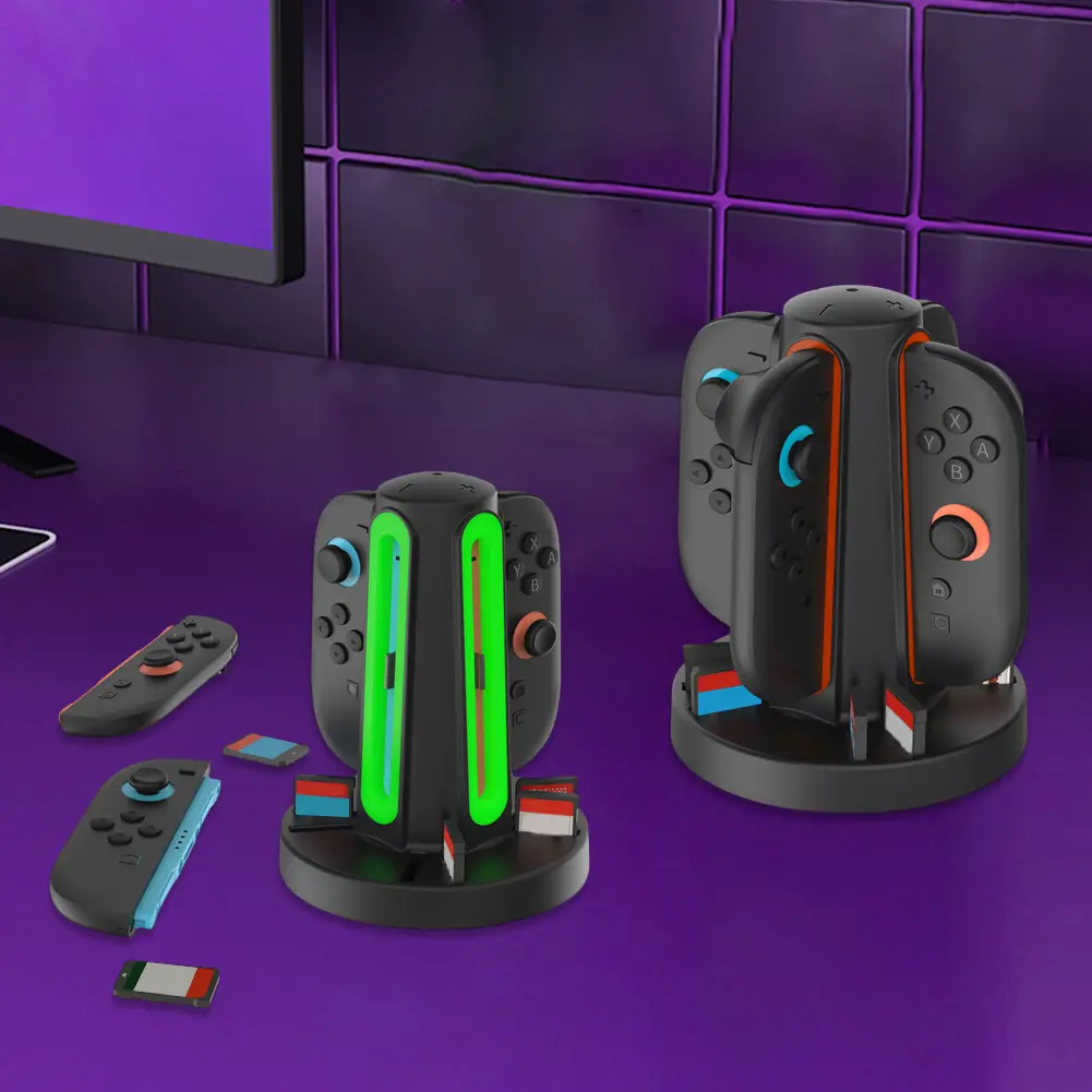 Charging Dock 4 in 1 Magnetic Controller Charger Stand Station Magnetic Charger Station for Nintendo Switch2 Accessories