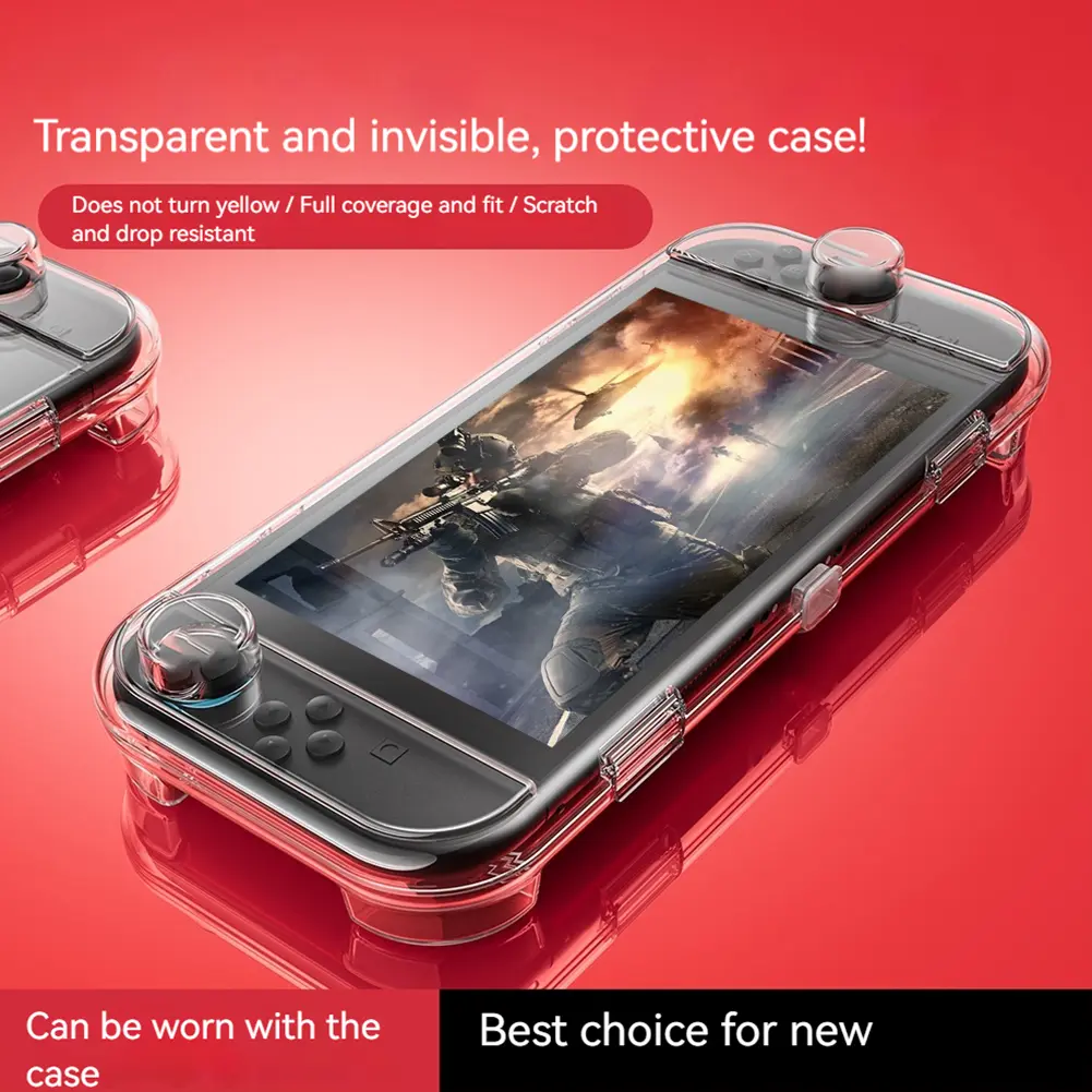 Clear Storage Case Holds 12 Game Cards Transparent Protector Cover Anti-Scratch Protective Case Slim Carrying Case for Switch 2