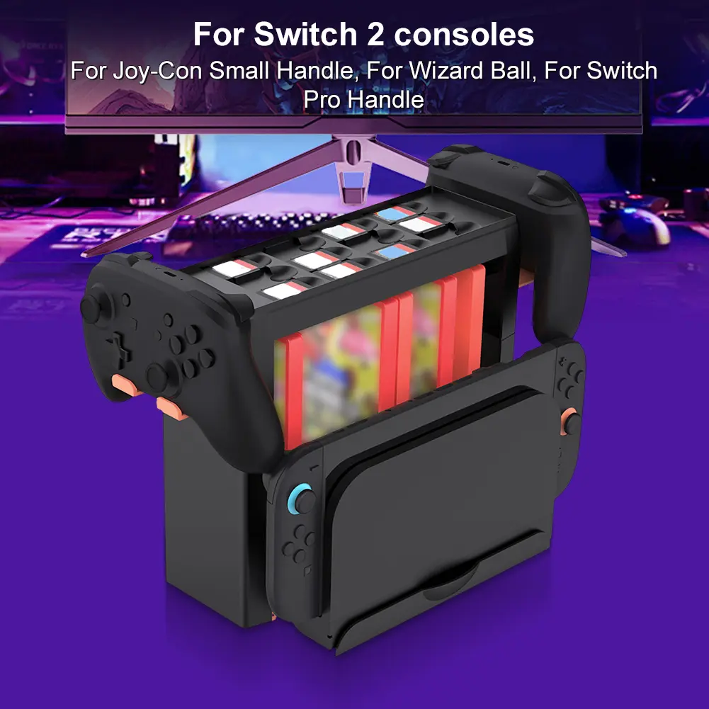 For Switch 2 for Joycon Charger Pro Controller Holder Multifunctional Charging Dock Station Charging Stand for Switch OLED