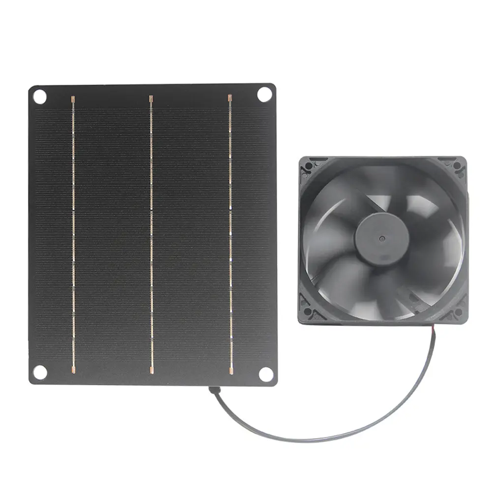 6V 6W Solar Exhaust Fan Waterproof Mini Ventilator Solar Panel Powered Fan Air Extractor for Dog Chicken House RV Greenhouse