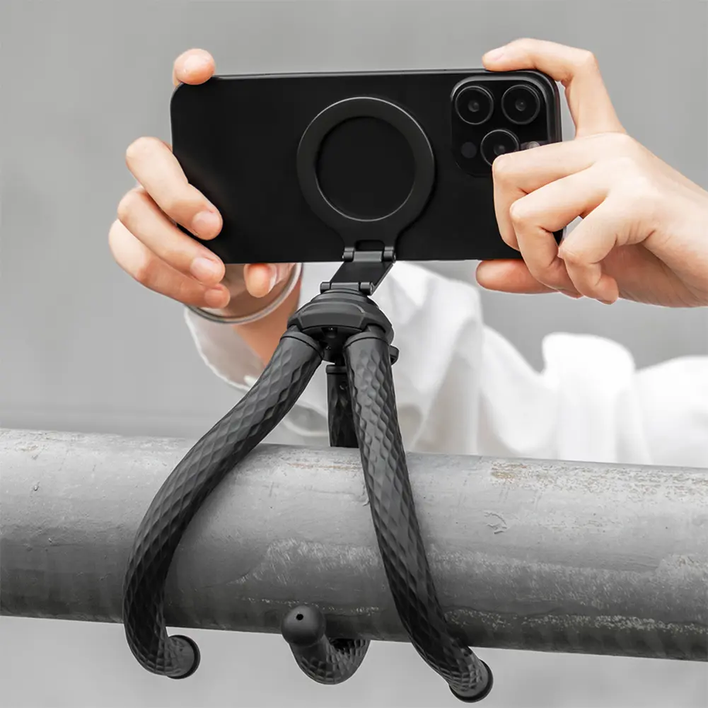 For Magsafe Magnetic Tripods Octopus Magnetic Tripod Phone Holder 1/4inch Port Mini Vlog Cellphone Tripod Stand for DJI Pocket 3