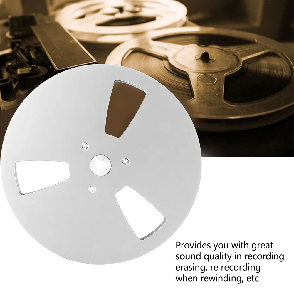 1/4 7 Inch Blank Tape Reel Aluminum Alloy Empty Tape Reel 3 Holes Recording Takeup Reel for TEAC Universal for Reel To Reel Tape