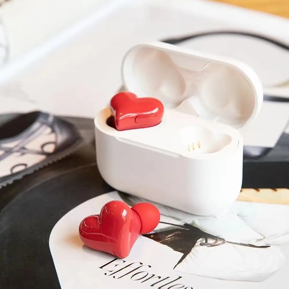 Wireless Earphones Hi-Fi Stereo Headphones Heartbuds Bluetooth-compatible Noice Cancelling Women Fashion