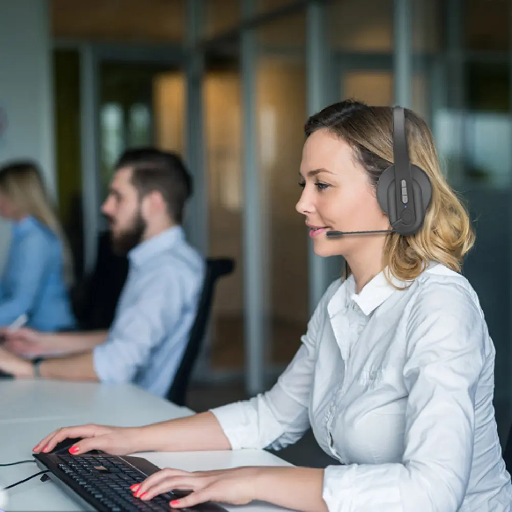 Call Center Headset MIC Service Headphone for Cordless Telephone Headset Centre/Traffic/Computer Headphone