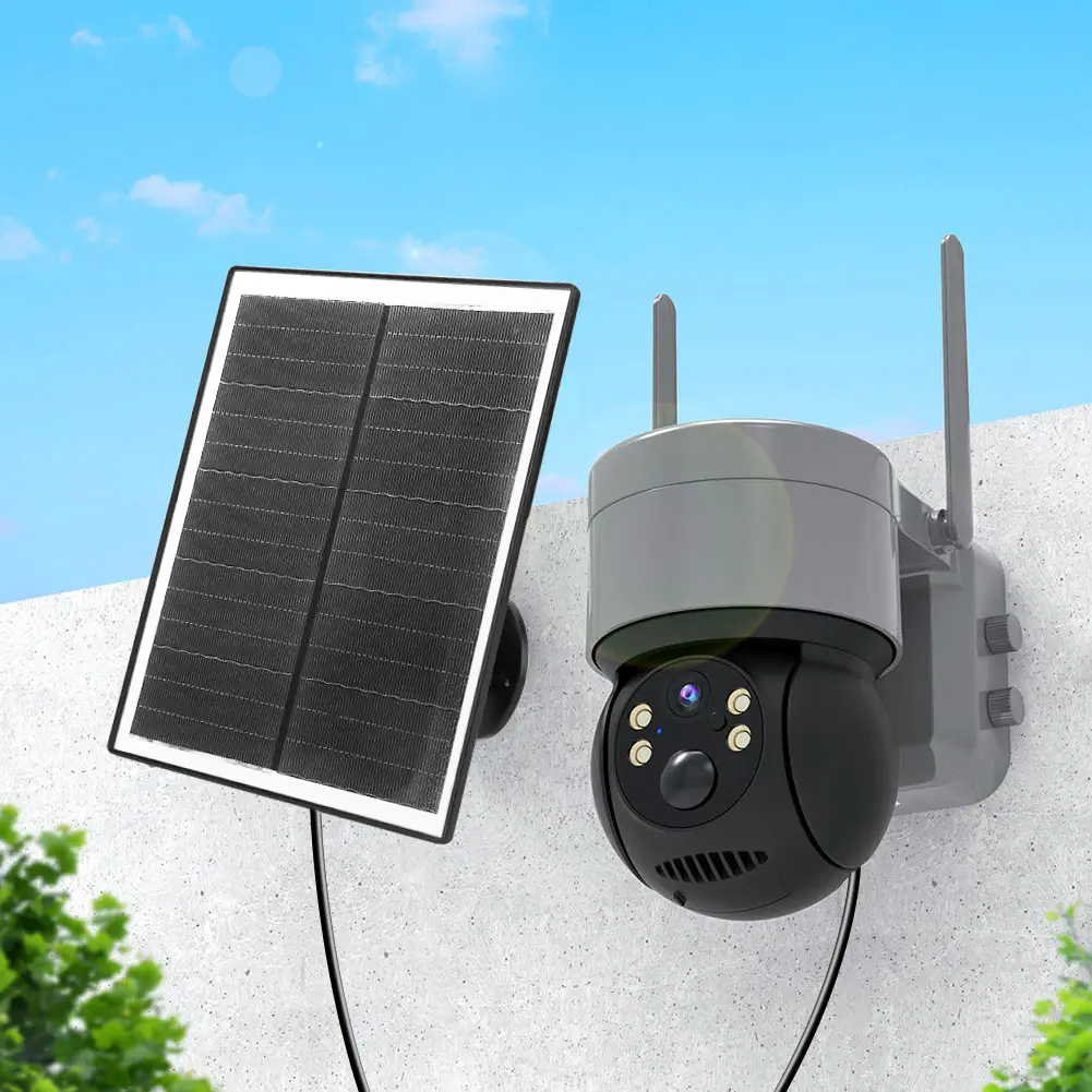 6W 5V Shingled Solar Panel 24% Efficiency Solar Panel Charger IP65 Waterproof Micro USB & USB-C Port for Security Camera