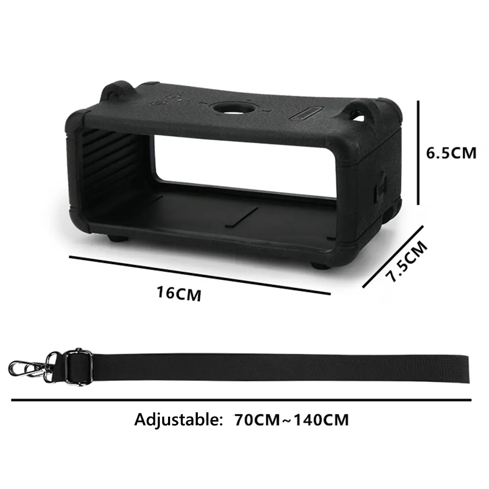 Speaker Protective Cover with Shoulder Strap Silicone Portable Shell Speaker Replacement Shell for Marshall Emberton III Speaker