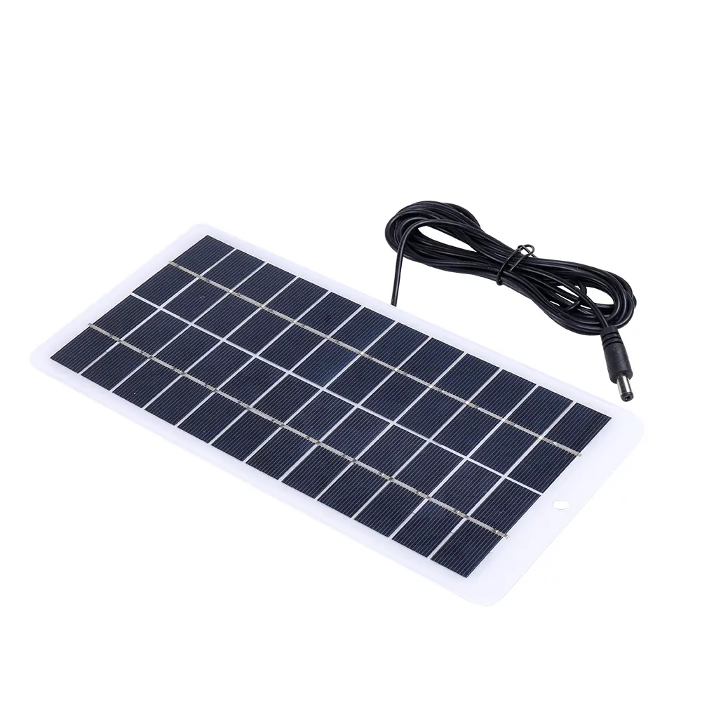 12V Solar Charger Polysilicon 10W Solar Battery Charger EVA Laminated Emergency Solar Charger for Monitoring Camera/Mobile Phone
