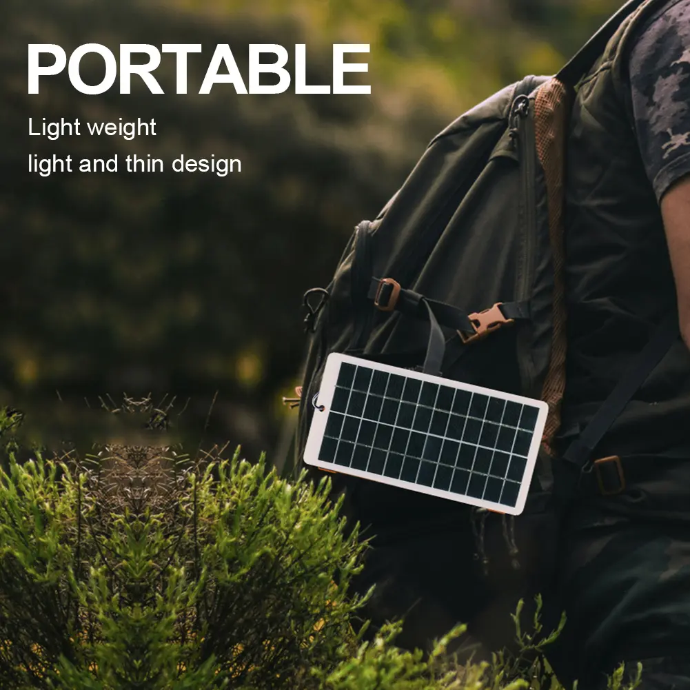 12V Solar Charger Polysilicon 10W Solar Battery Charger EVA Laminated Emergency Solar Charger for Monitoring Camera/Mobile Phone