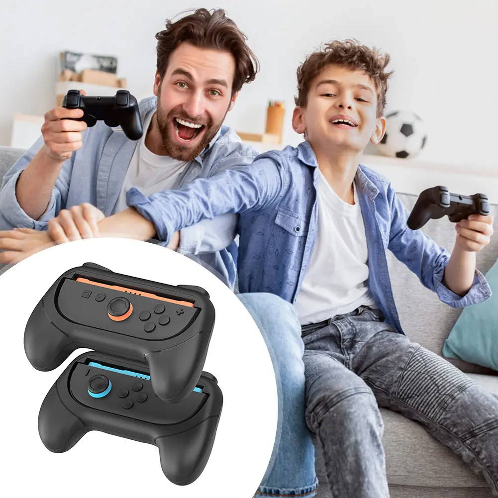 2Pcs For NS2 Controller Handle Grip Wear-Resist Silicone Gamepad Hand Grip Reusable Ergonomic Grips Controller Game Accessories
