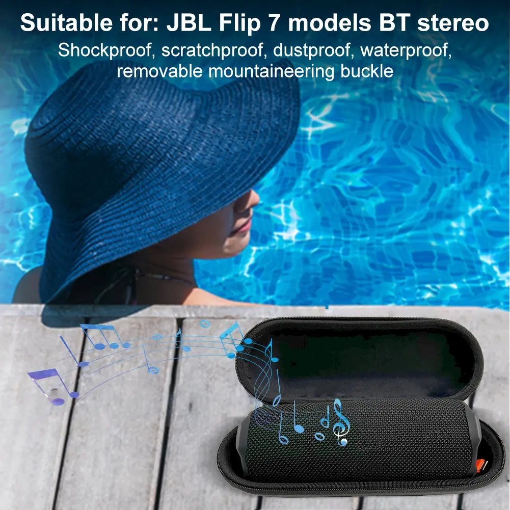 Hard Carrying Case for JBL Flip 7 Wireless Speaker Bag Shockproof Portable Storage Bag Anti-scratch Hard Travelling Case