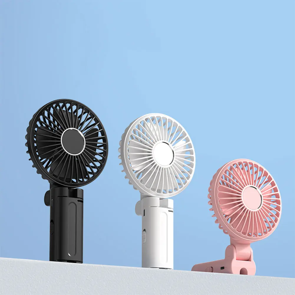 Umbrella Clip Fan 3-Speed Adjustment Mini Foldable Fan Rechargeable Portable Handheld Fan for Outdoor Umbrella