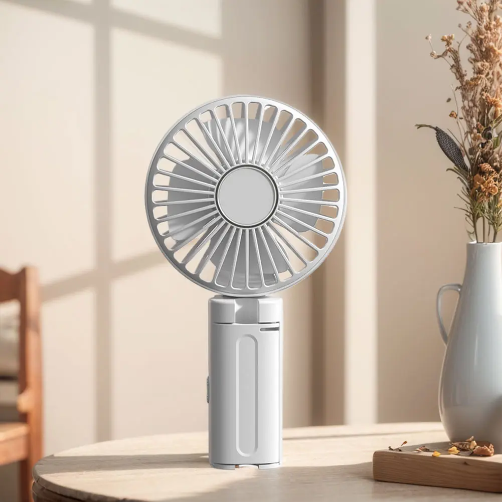 Umbrella Clip Fan 3-Speed Adjustment Mini Foldable Fan Rechargeable Portable Handheld Fan for Outdoor Umbrella