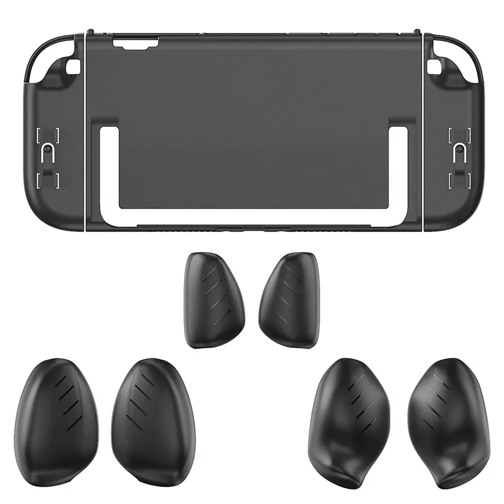 Shockproof Protective Shell with Replaceable Ergonomic Grip Anti-Scratch Cover Skin for Nintendo Switch2 Accessories