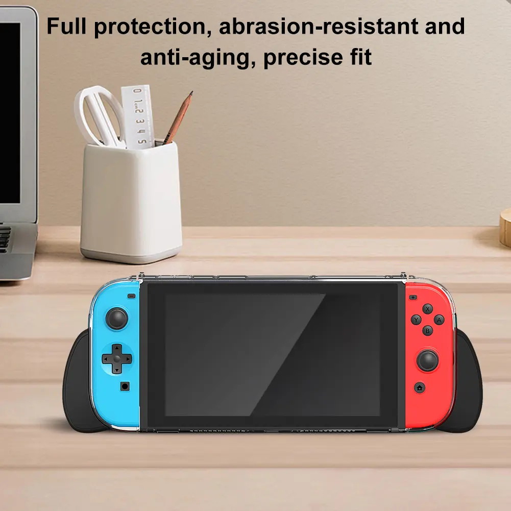 Shockproof Protective Shell with Replaceable Ergonomic Grip Anti-Scratch Cover Skin for Nintendo Switch2 Accessories
