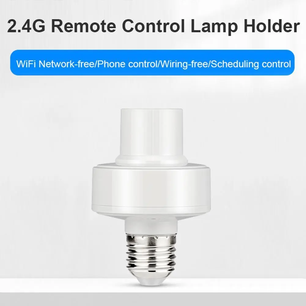 LED Lamp Holder Protocol APP Remote Control Smart Light Bulb Socket E27 Bulb Holder Bluetooth-compatible Supports App