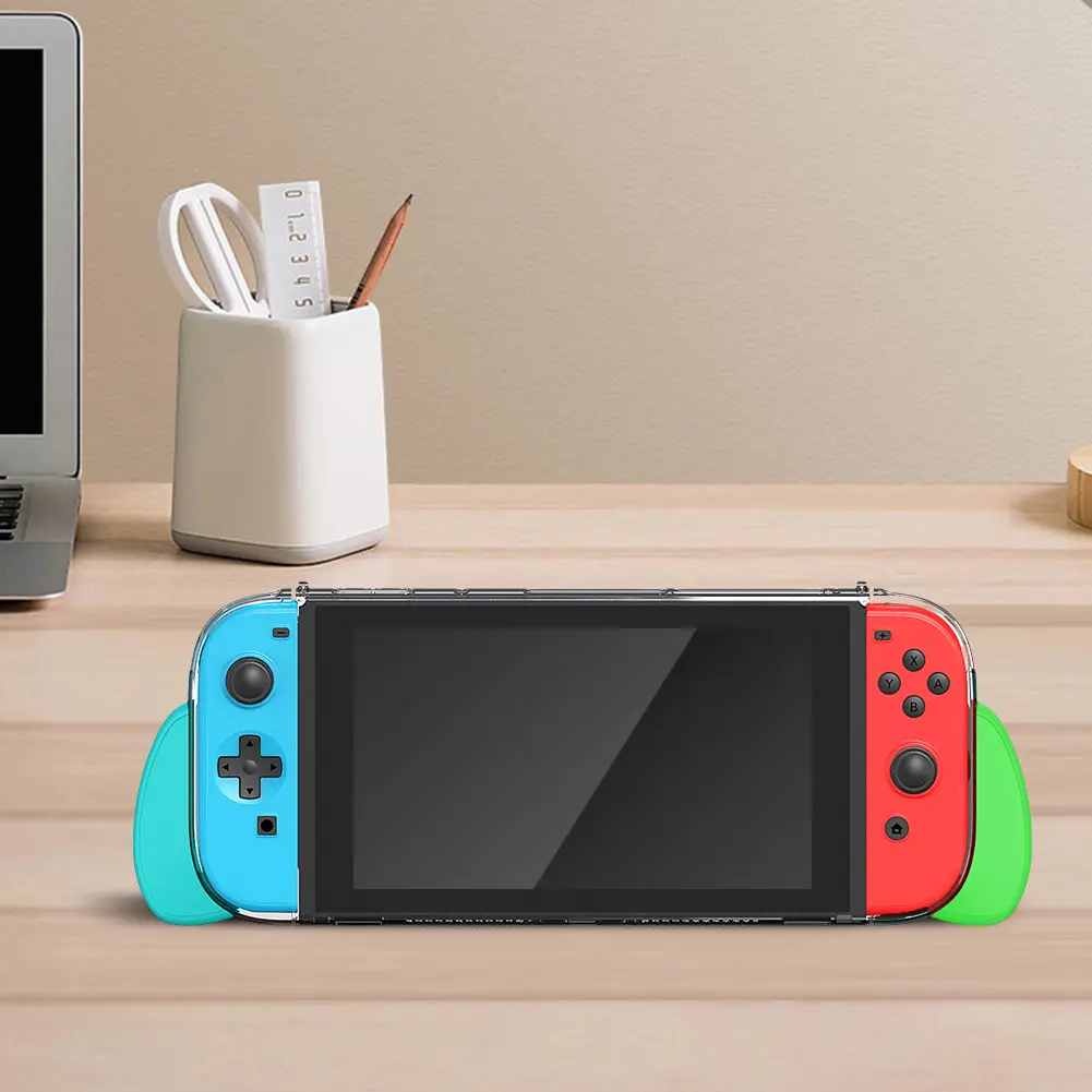 Shockproof Protective Shell with Replaceable Ergonomic Grip Anti-Scratch Cover Skin for Nintendo Switch2 Accessories
